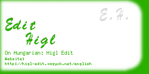 edit higl business card
